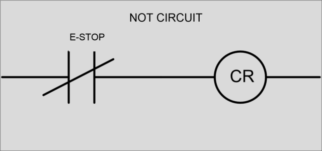 PLC Program NOT Logic Circuit
