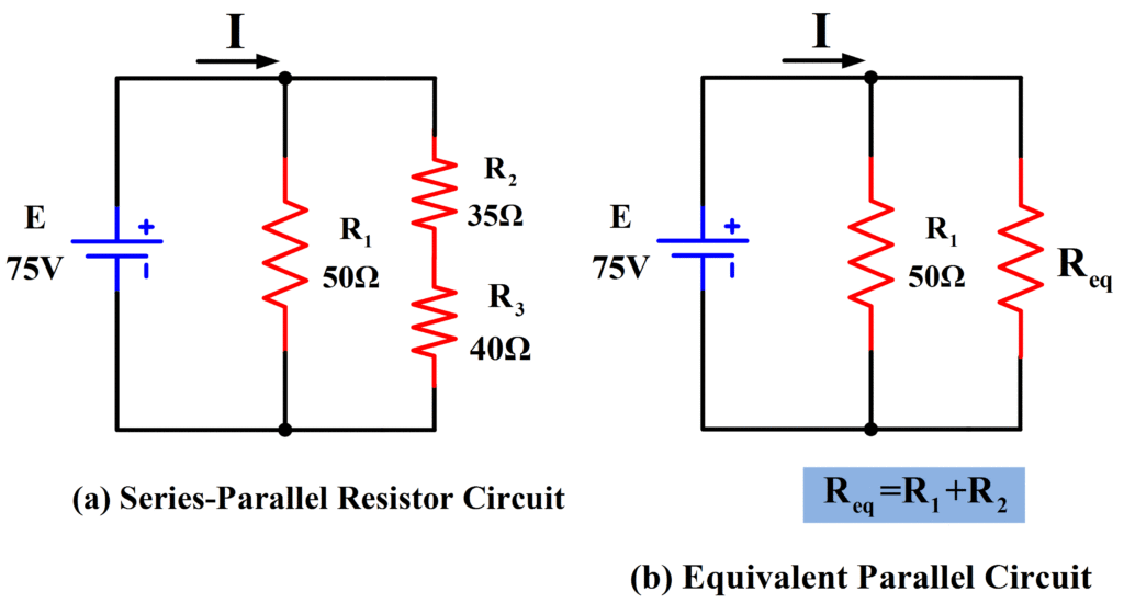 Series-Parallel Resistors Circuit and its Equivalent Circuit