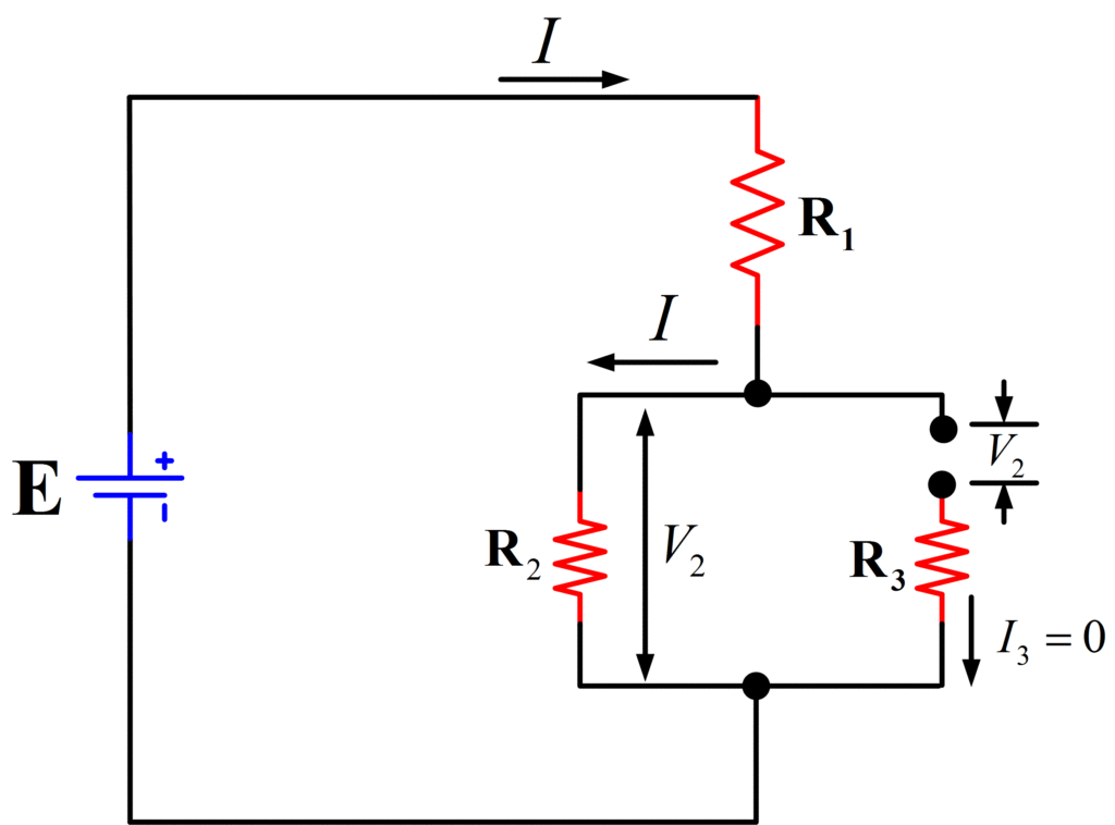 Open-Circuit in Series-Parallel Circuit Example