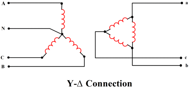 Wye-Delta Three-Phase Transformer Connection