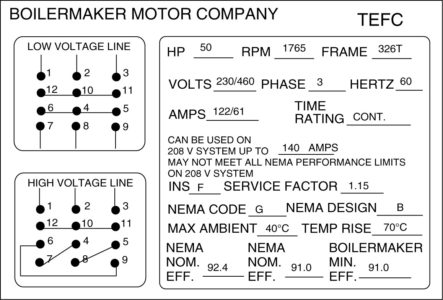 Motor Nameplate Letter Code Designations – KOLH