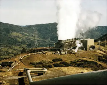 Dry-Steam Geothermal Power Plant at the Geysers in California