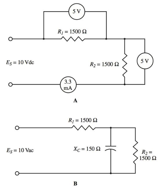 bypassing an ac signal or voltage around a resistance