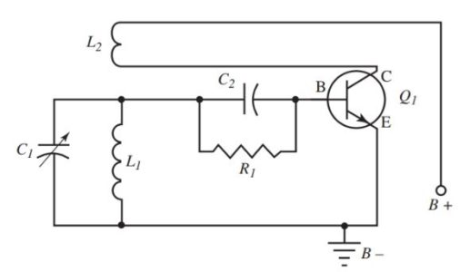 Circuit Diagram of an Armstrong oscillator.