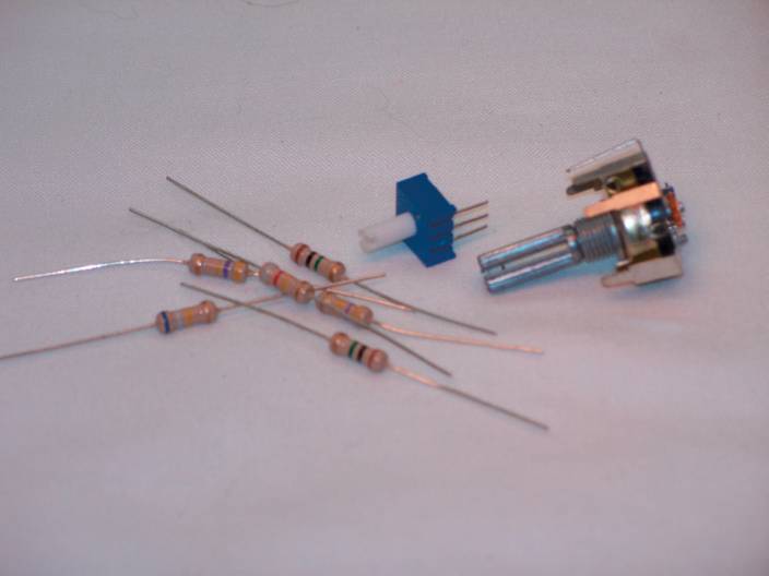 Fixed and variable resistors.