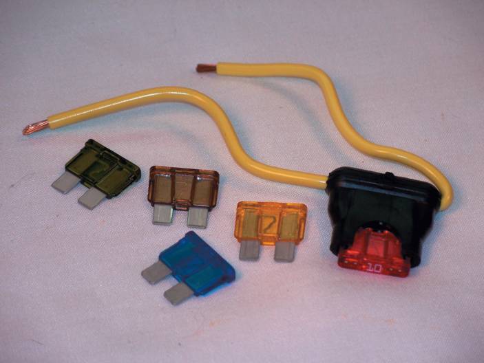 Blade fuses and fuse holder.