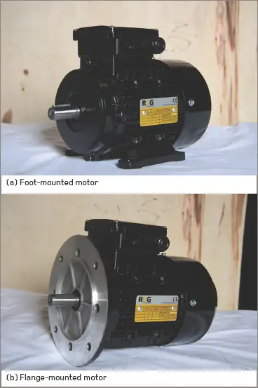 Types of electric motor mount diagram