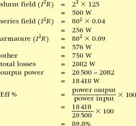DC Motor Efficiency Calculation and losses