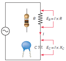 Series RC circuit diagram 