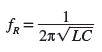 resonant frequency formula in series rlc resonant circuit 