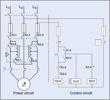 Contactor circuit Diagram for autotransformer starting