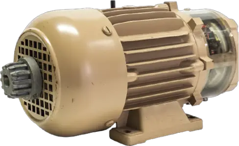 A totally enclosed, fan-cooled motor.
