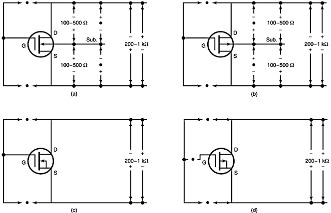 D-MOSFET resistance values.