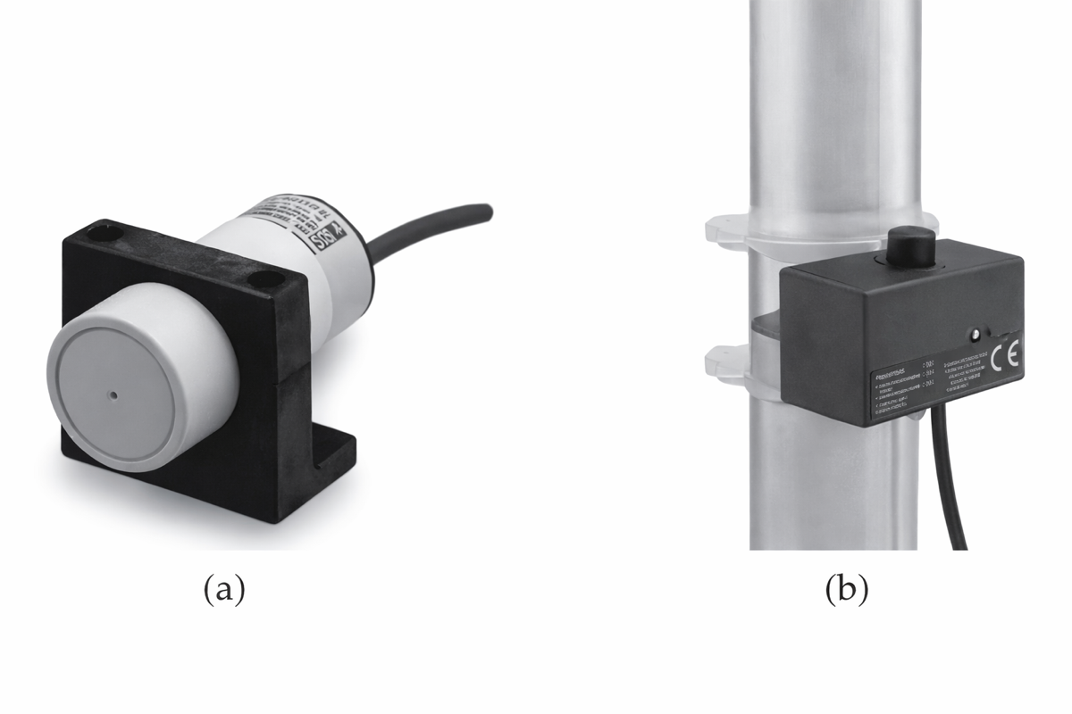 (a) Long-distance capacitive sensor with adjustable sensitivity (Model E2K-C) and (b) liquid-level capacitive sensor (Model E2K-L)